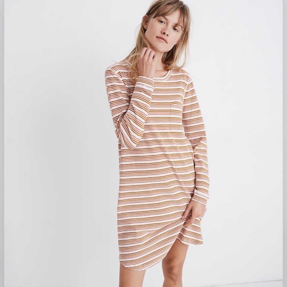 MADEWELL honeycomb pajama dress in kasson stripe